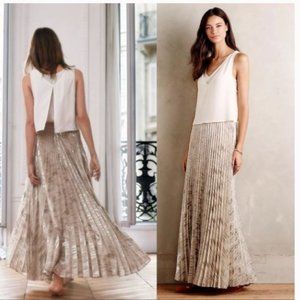 Anthropologie Moulinette Souers Gold Maxi Skirt